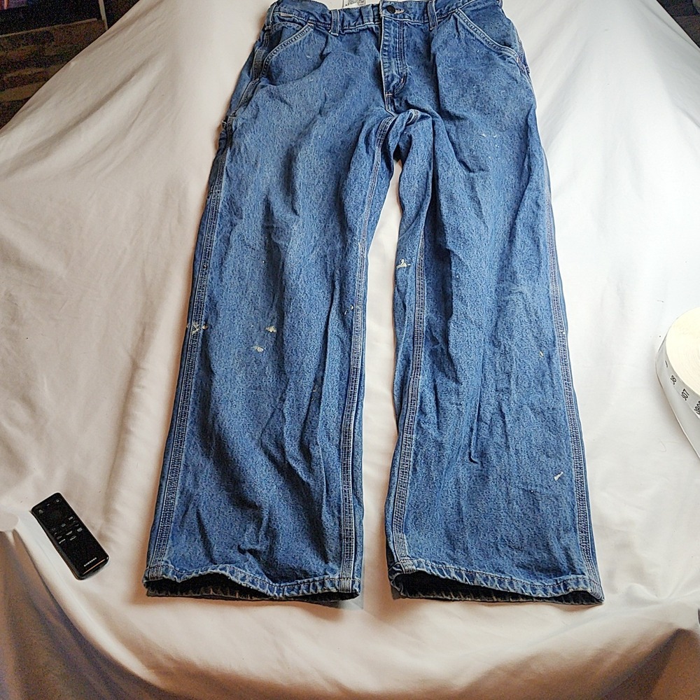 Carhartt FR Carpenter Jeans Relaxed Fit Medium Wash Blue Men's Size 34